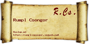 Rumpl Csongor névjegykártya
